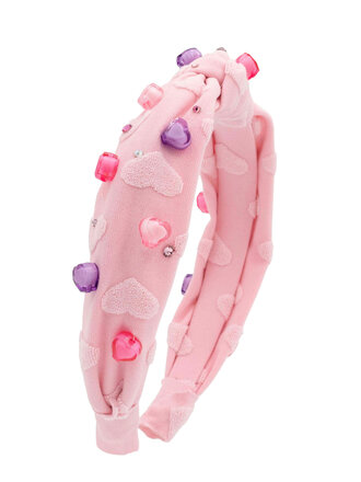 Bari Lynn Cotton Heart Charms Headband