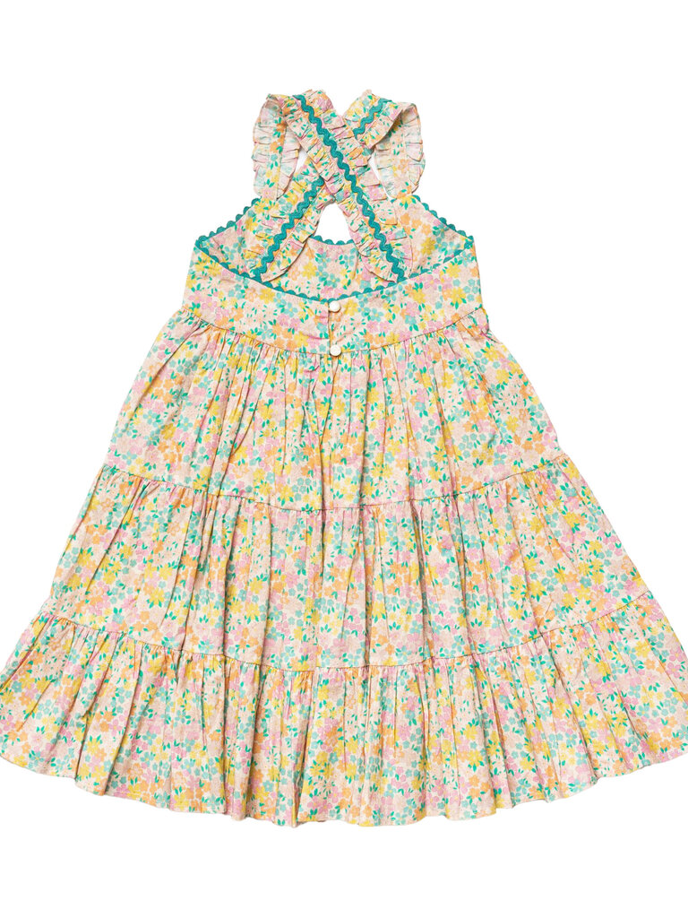 Laura Floral Mint Dress