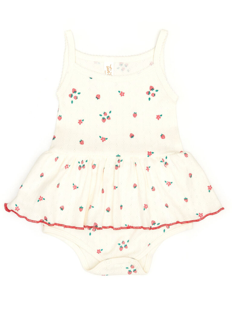 tun tun Louise Romper - Natural Strawberries
