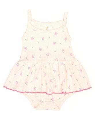 tun tun Louise Romper - Pink Flowers