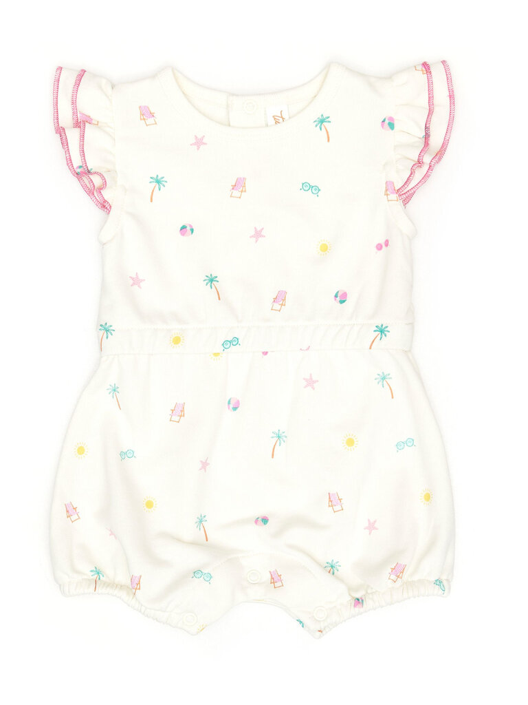 tun tun Ruffle Romper - Natural Summer Girl