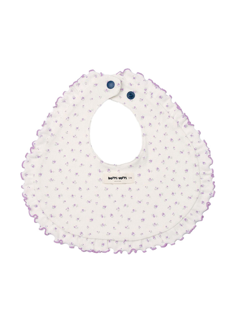 Petite Hailey Berry Pattern Bib - Purple Flower