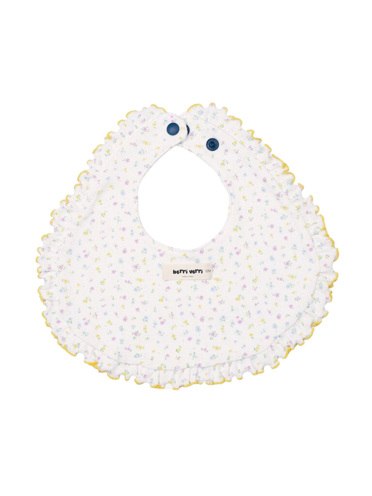 Petite Hailey Yellow Floral Ruffle Bib