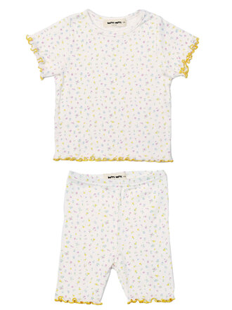 Petite Hailey Yellow Floral Ruffle Set