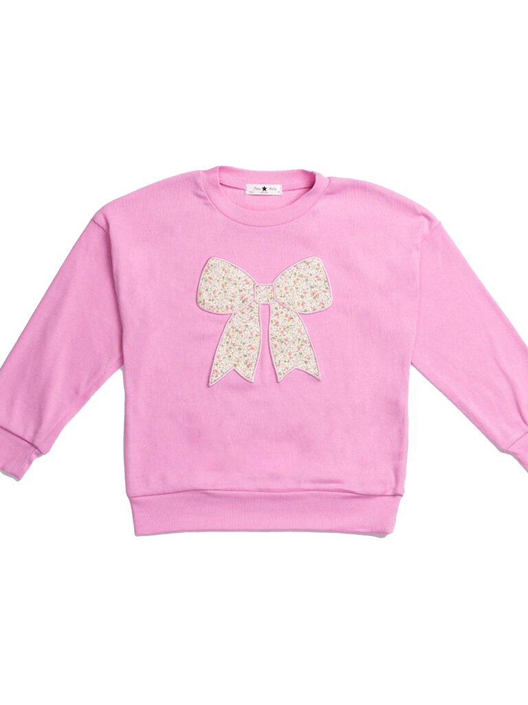 Petite Hailey Pink Bow Sweatshirt & Leggings Set