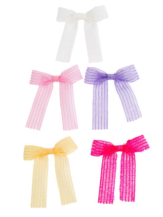Petite Hailey Emma Bow Hairclips 5 Pack