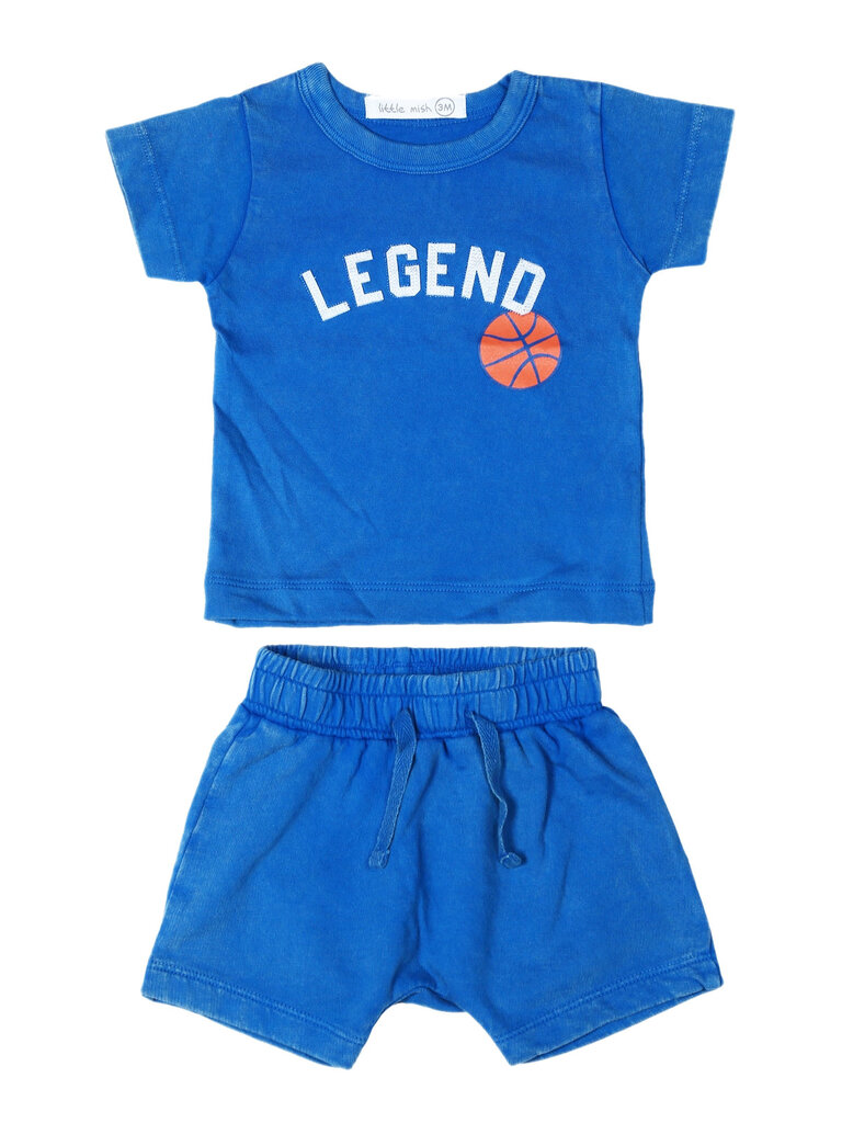 Baby Steps Legend Royal Blue Short Set