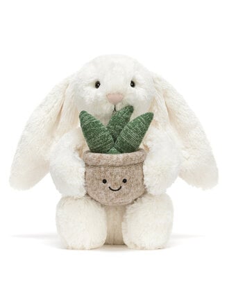 Jellycat Cream Bunny with Plant
