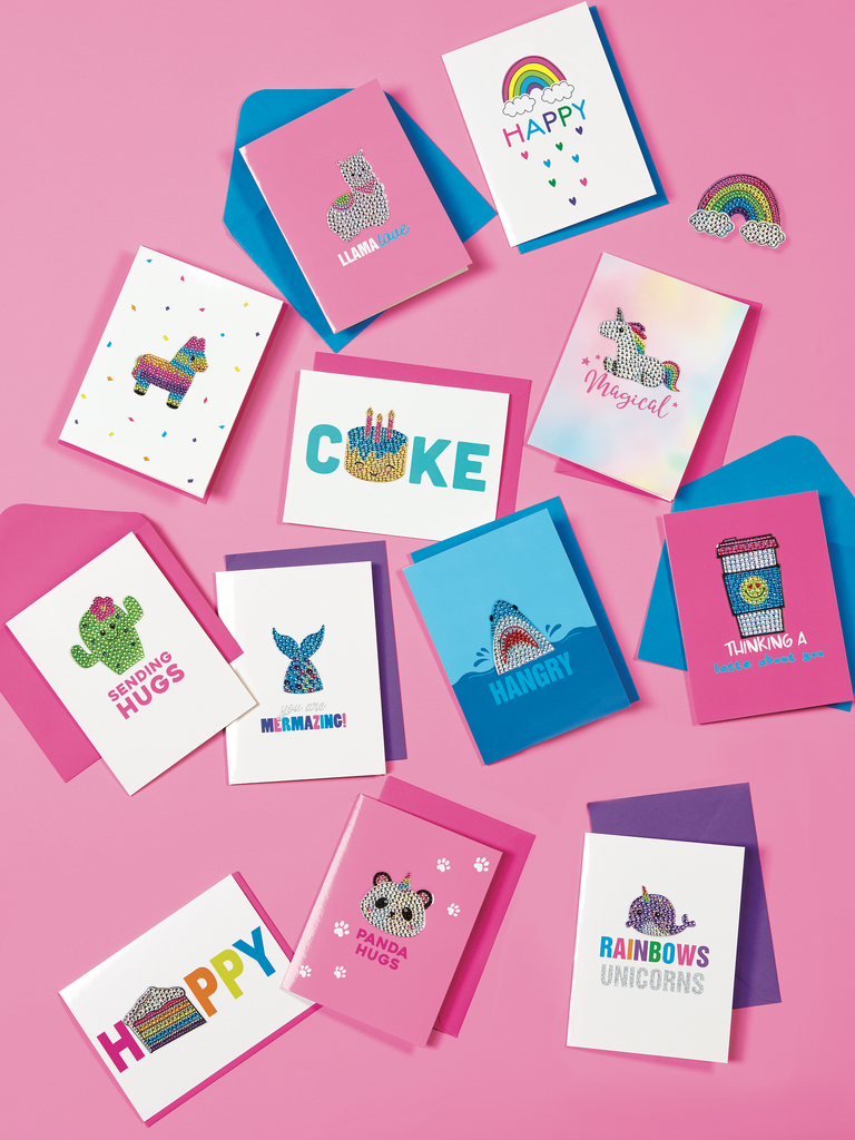 Iscream Birthday Cake Rhinestone Decal Card