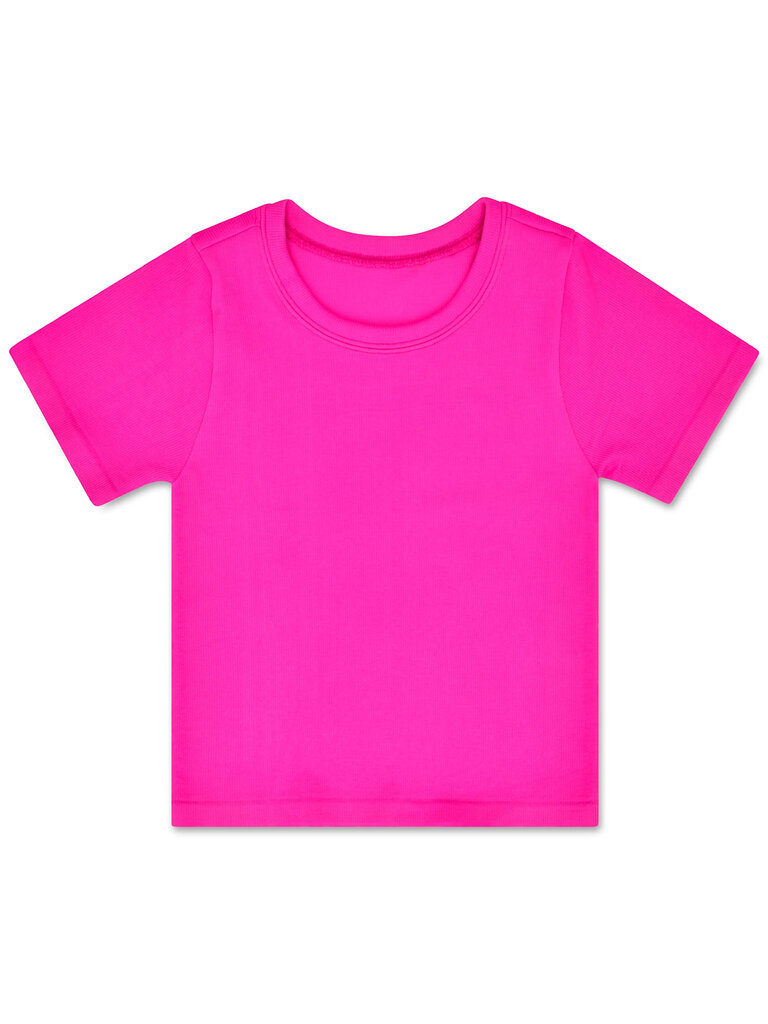 Iscream Pretty Pink Ribbed Short Sleeve