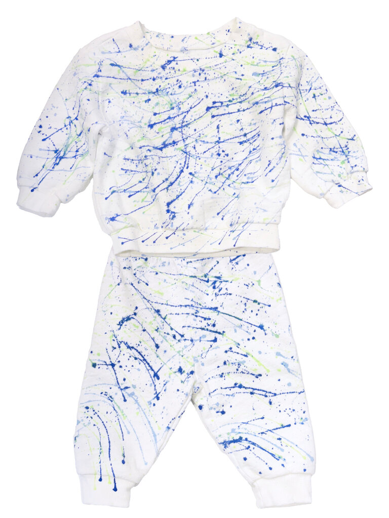 Californian Vintage Infant White Splatter Pant