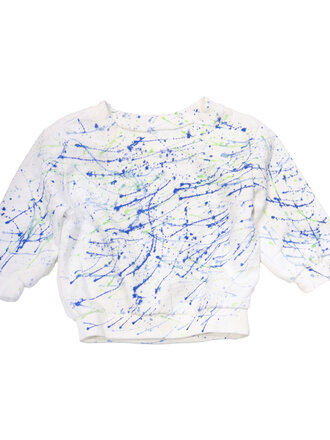 Californian Vintage Infant White Splatter Crew
