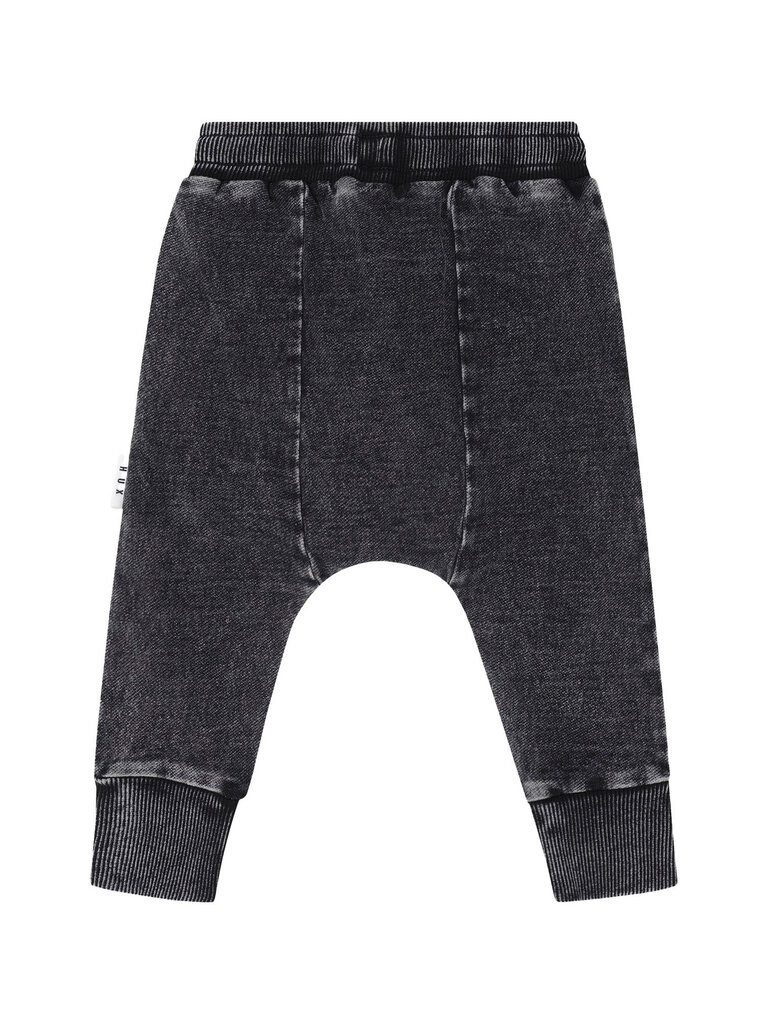 HUXBABY Black Knit Denim Pocket Pant