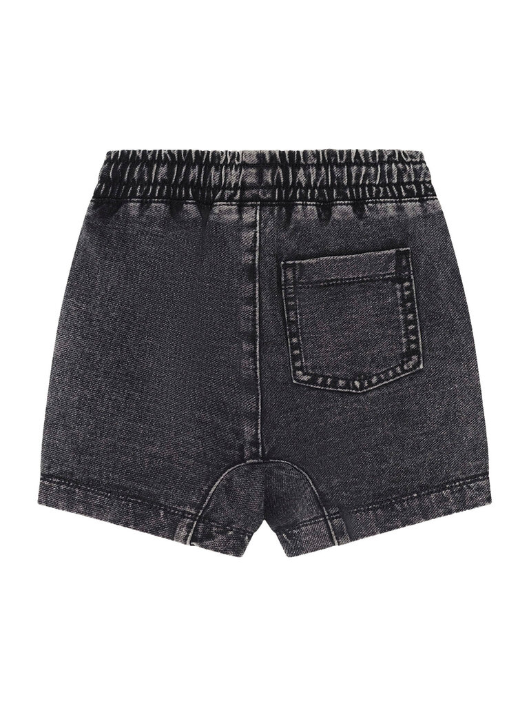 HUXBABY Black Knit Denim Gusset Short