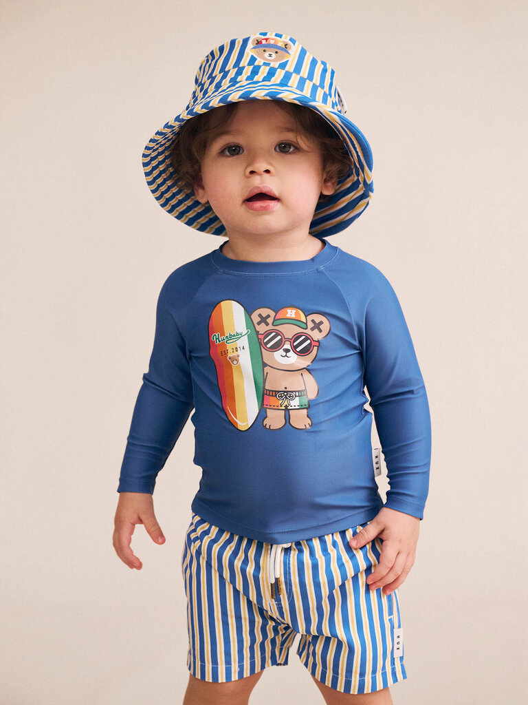 HUXBABY Collegiate Stripe Board Short