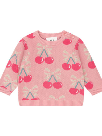 HUXBABY Cherry Bow Pullover