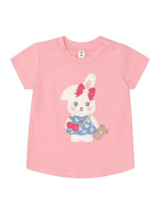 HUXBABY Flower Field Bunny Tee