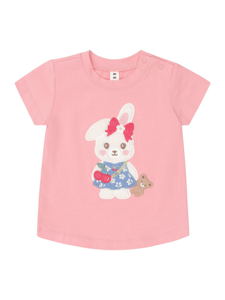 HUXBABY Flower Field Bunny Tee
