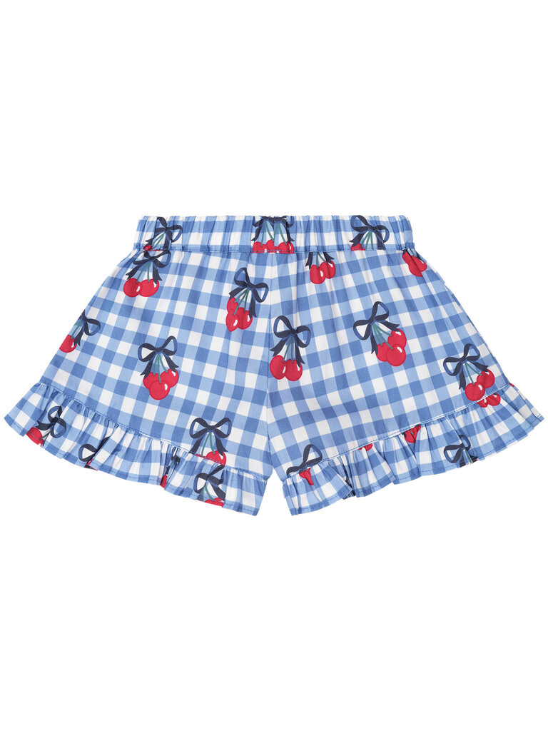 HUXBABY Cherry Gingham Skort