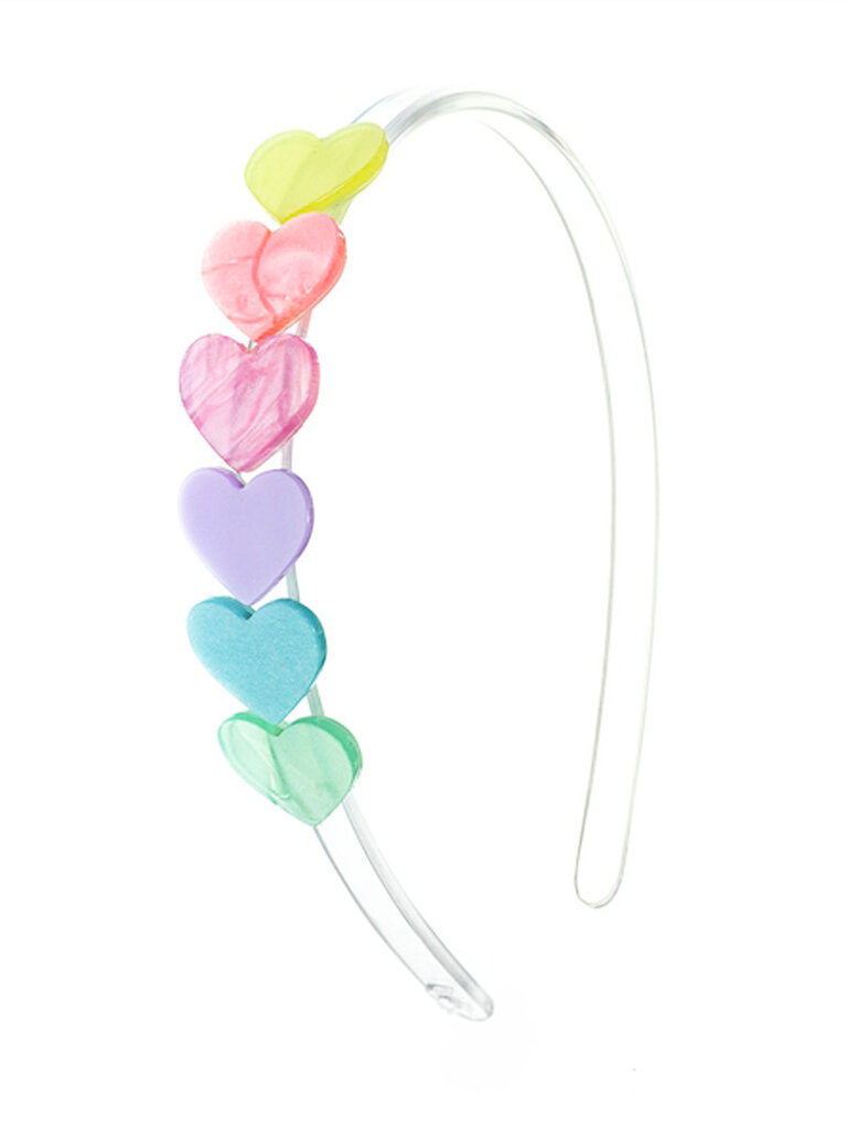 Lilies and Roses Pastel Pearl Hearts Headband