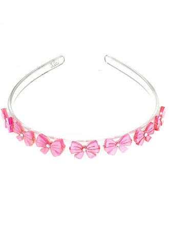 Lilies and Roses Pink Mini Bows Headband