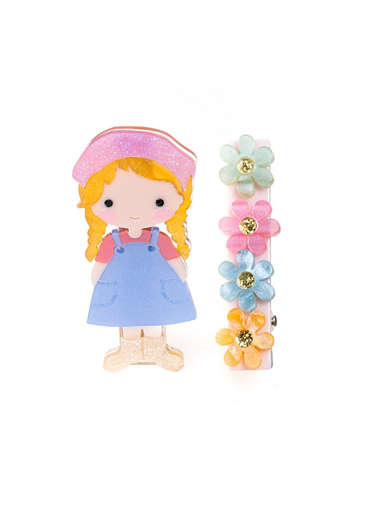 Lilies and Roses Girls and Flowers Clip Set