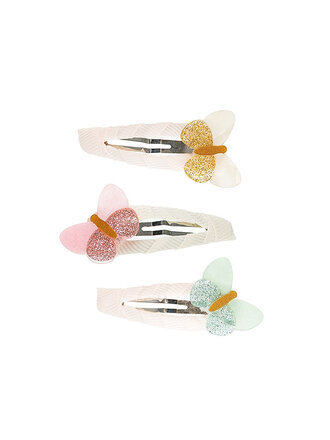 Lilies and Roses Shimmer Butterflies Snap Clips