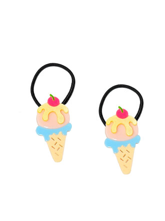 Lilies and Roses Neon Ice Cream Cone Ponytails