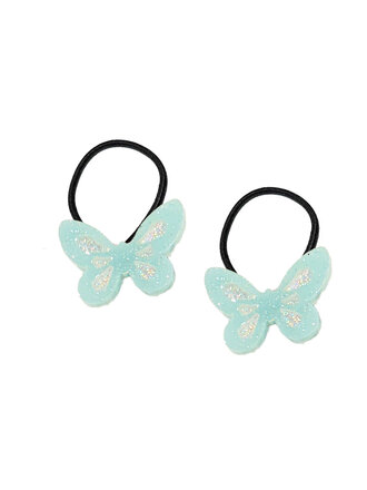 Lilies and Roses Mint Shimmer Butterfly Ponytails