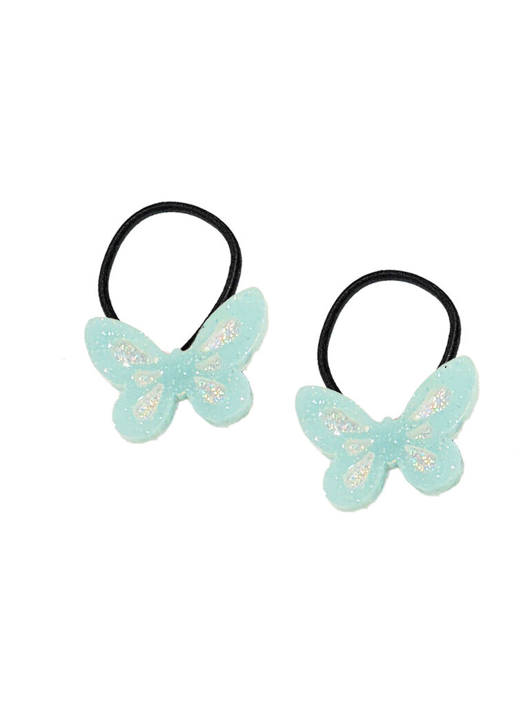 Lilies and Roses Mint Shimmer Butterfly Ponytails