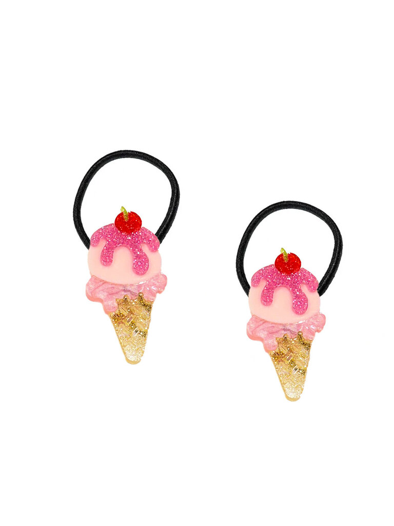 Lilies and Roses Gold Glitter Ice Cream Ponytails
