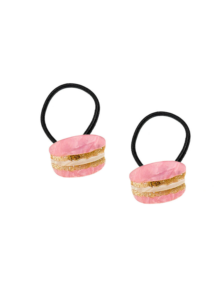 Lilies and Roses Pink Glitter Macaroon Ponytails