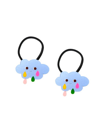 Lilies and Roses Smiley Rain Cloud Ponytails