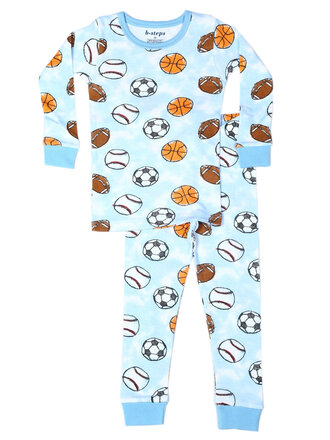 Baby Steps Blue Chalk Sports Pajamas
