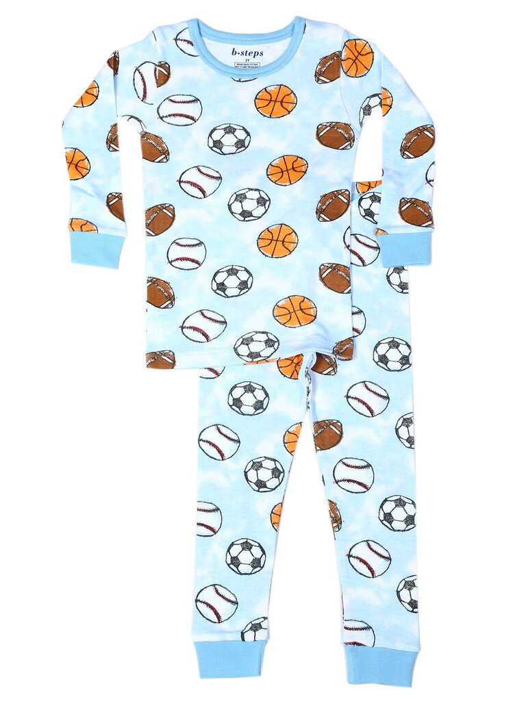 Baby Steps Blue Chalk Sports Pajamas