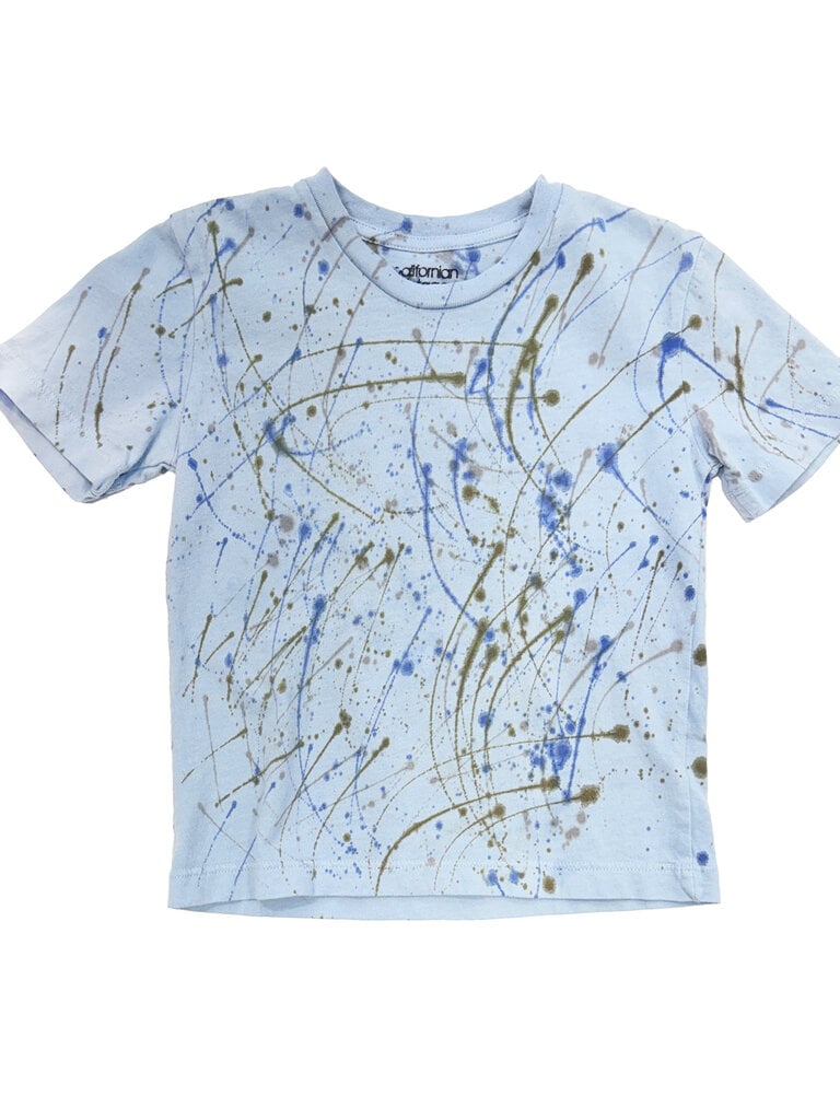 Californian Vintage Blue Splatter T-Shirt
