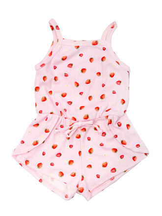 Pink Strawberry Romper
