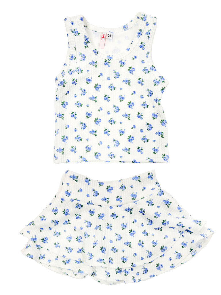 sofi Blue Floral Skort