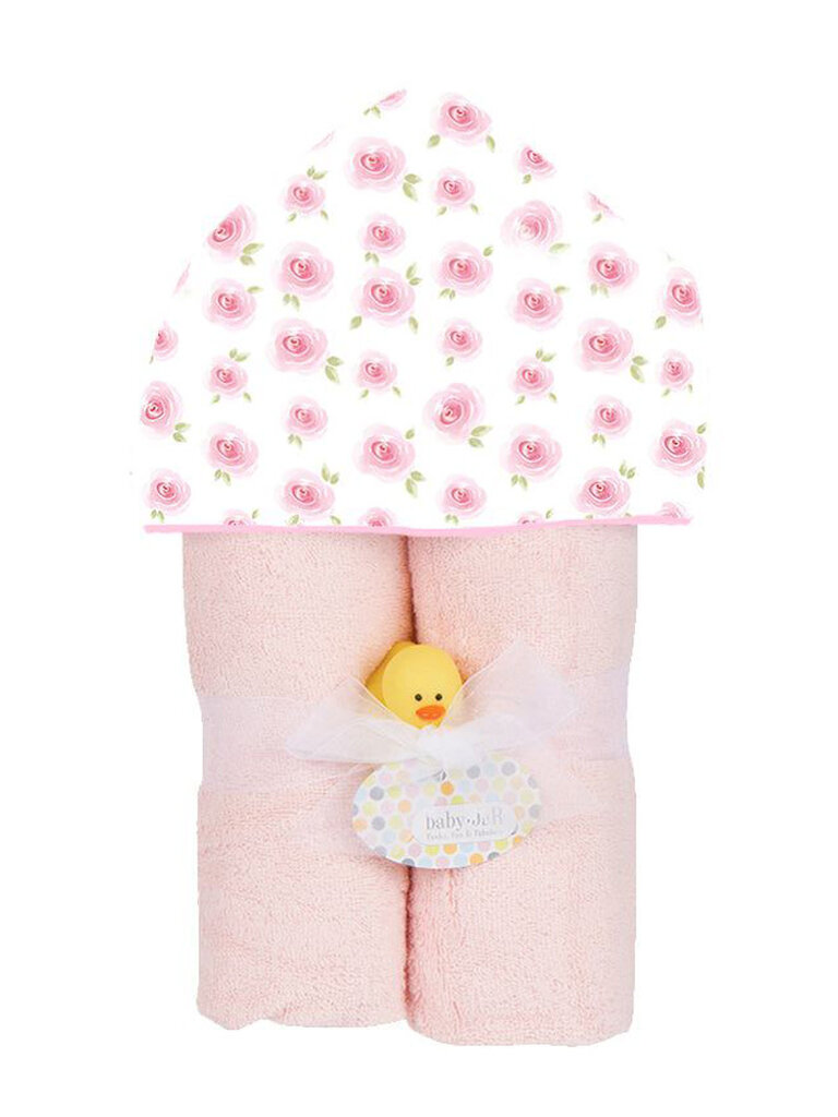 Baby Jar Deluxe Hooded Towel - Rosebuds