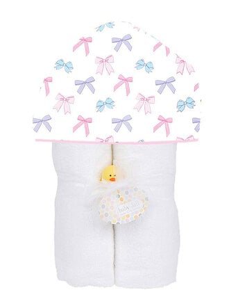 Baby Jar Deluxe Hooded Towel - Bows