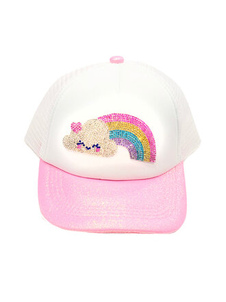 Bari Lynn Crystalized Rainbow Trucker Hat