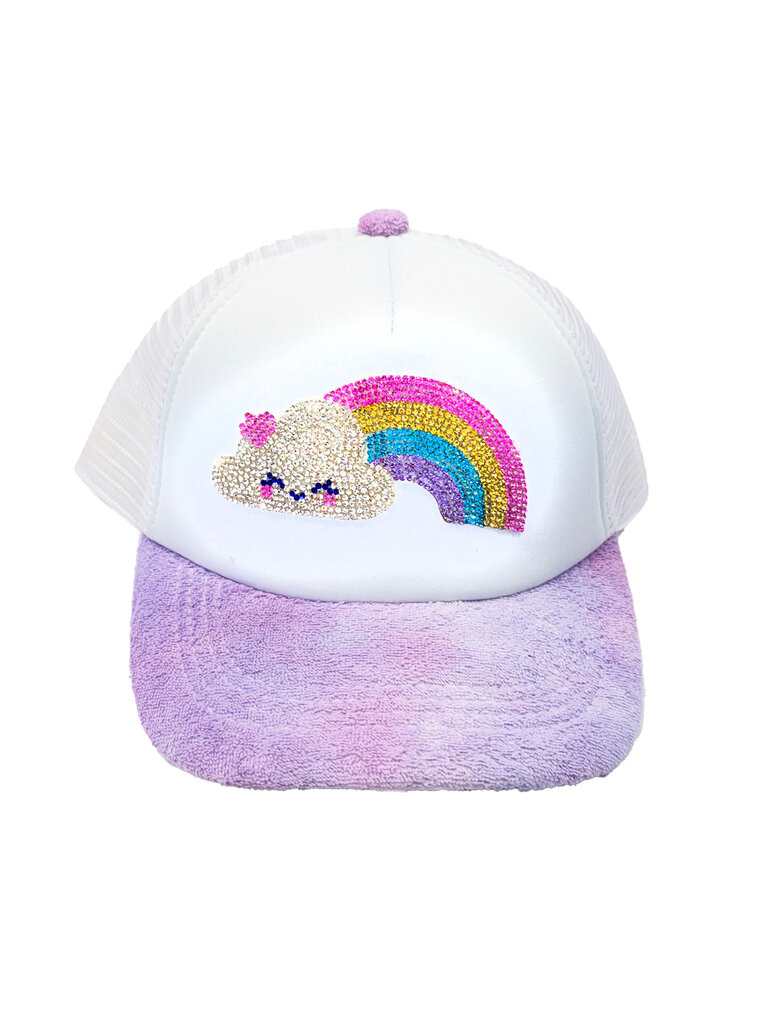 Bari Lynn Crystalized Rainbow Trucker Hat