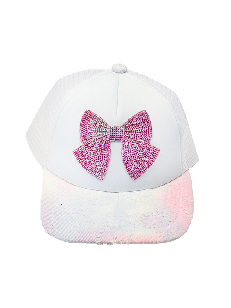 Bari Lynn Crystalized Emoji Tie Dye Trucker Hat