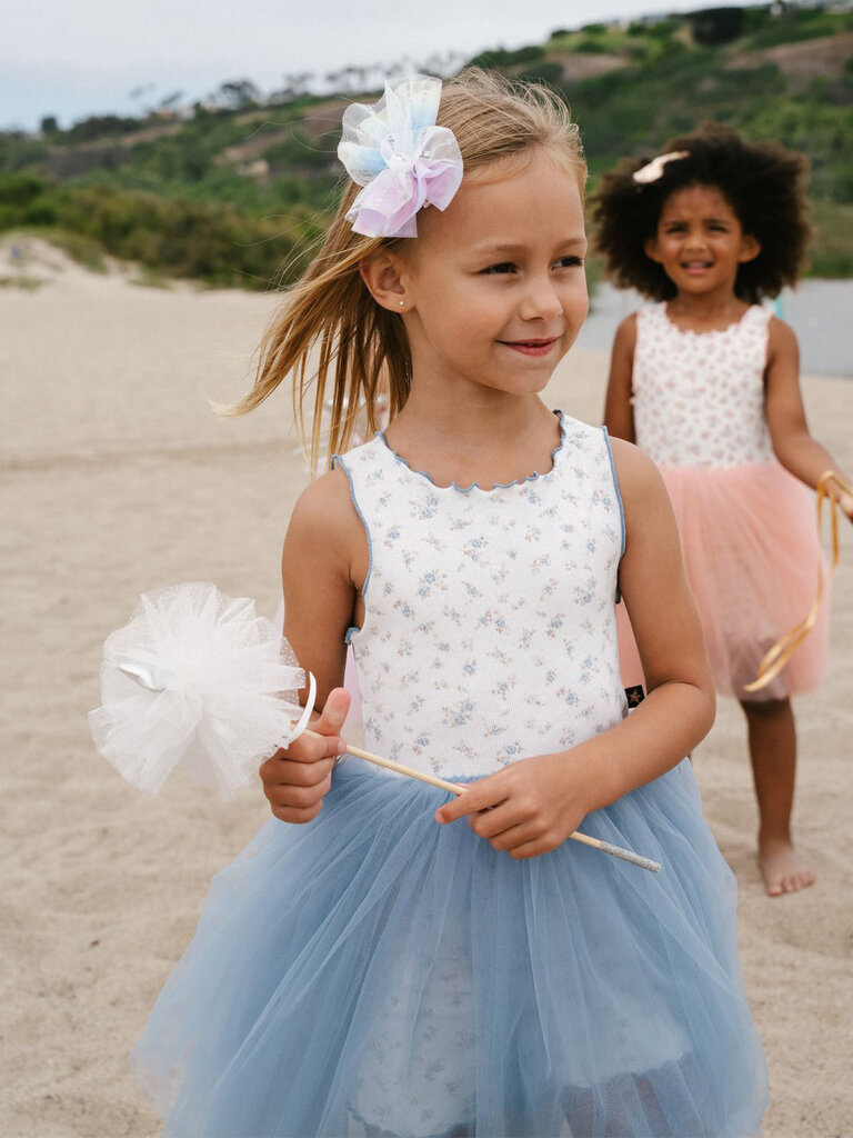 Petite Hailey Blue Grace Floral Tutu Dress