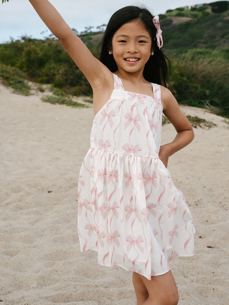 Petite Hailey Liah Bow Print Dress