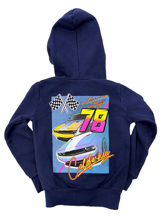 Californian Vintage RALLY CAR Zip Up Hoodie