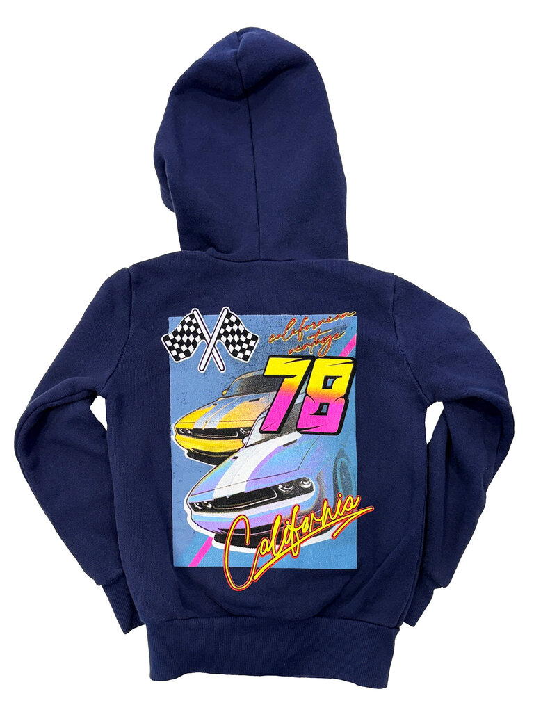 Californian Vintage RALLY CAR Zip Up Hoodie