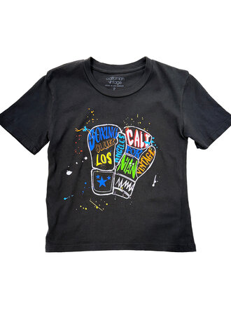 Californian Vintage BOXING GLOVES Charcoal T-Shirt