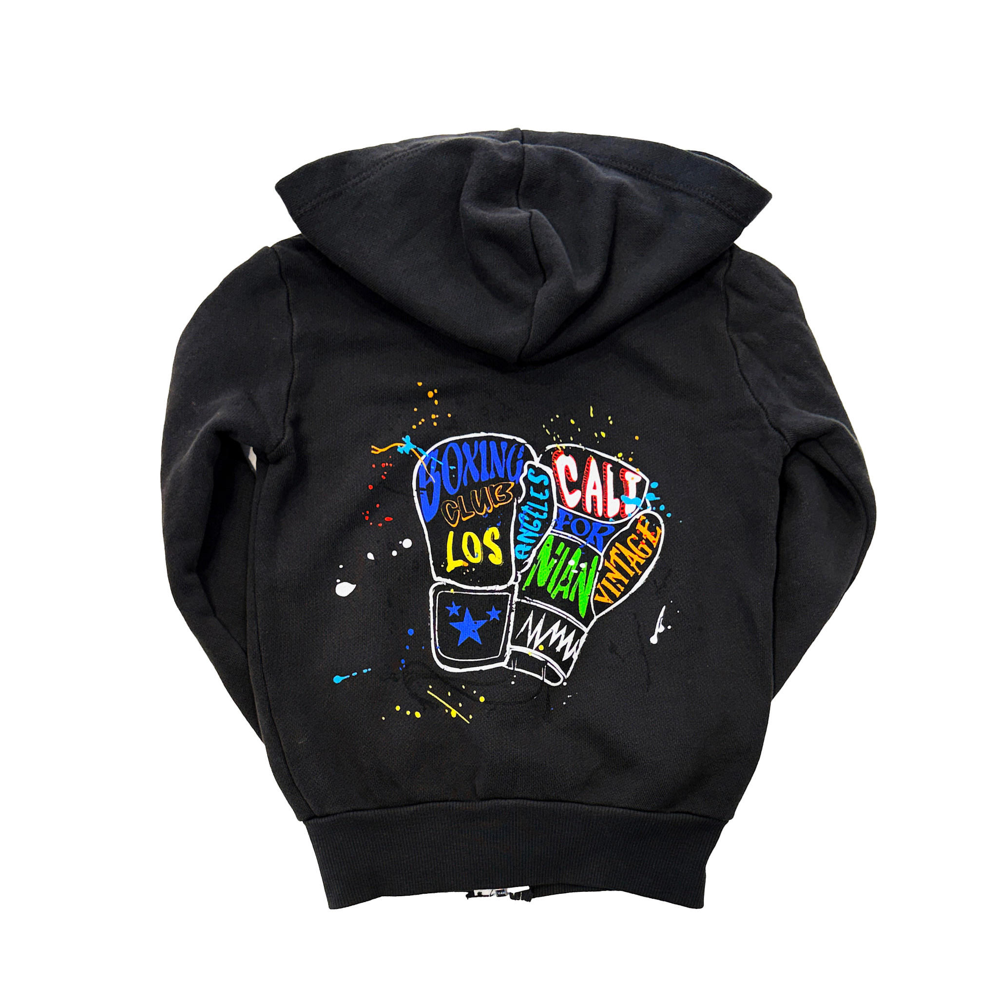 Californian Vintage Boys BOXING GLOVES Zip Up Hoodie - Pumpkin and