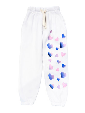 Californian Vintage HEARTS White Sweatpants
